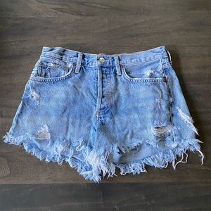 AGOLDE Parker Vintage Cutoff Denim Shorts, 26
